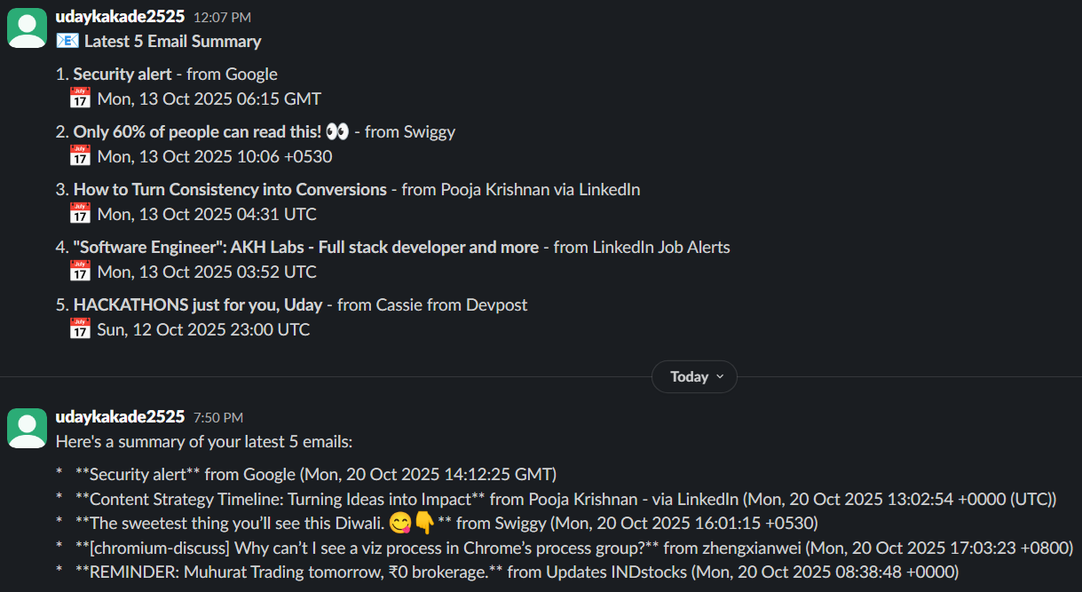 Klavis AI Gemini results