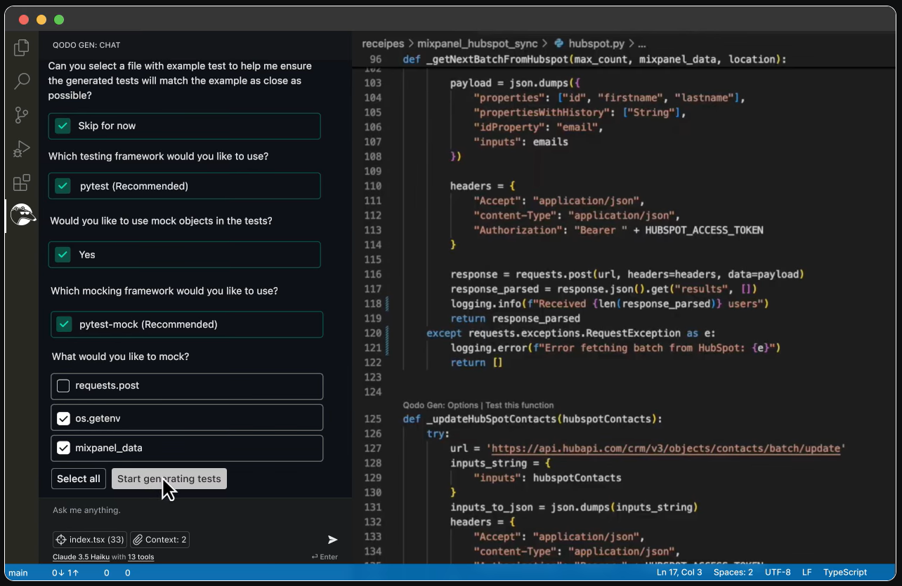 CodiumAI Screenshot