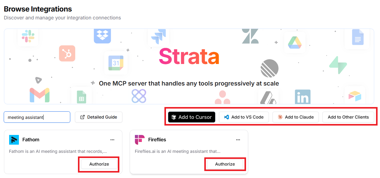 Klavis AI Fathom and Fireflies MCP Servers