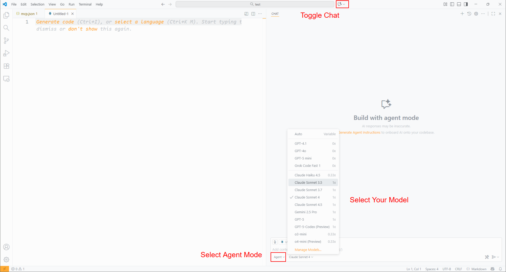 Connect VS Code Agent